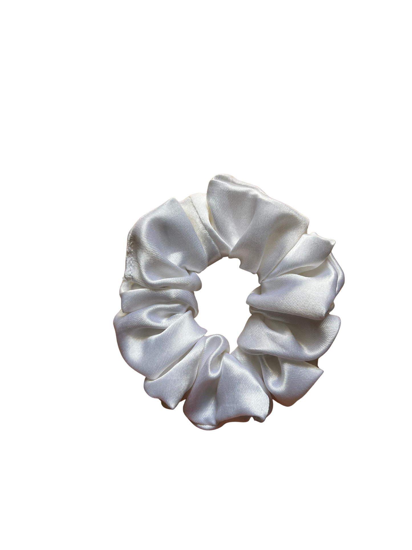 White Satin Scrunchie