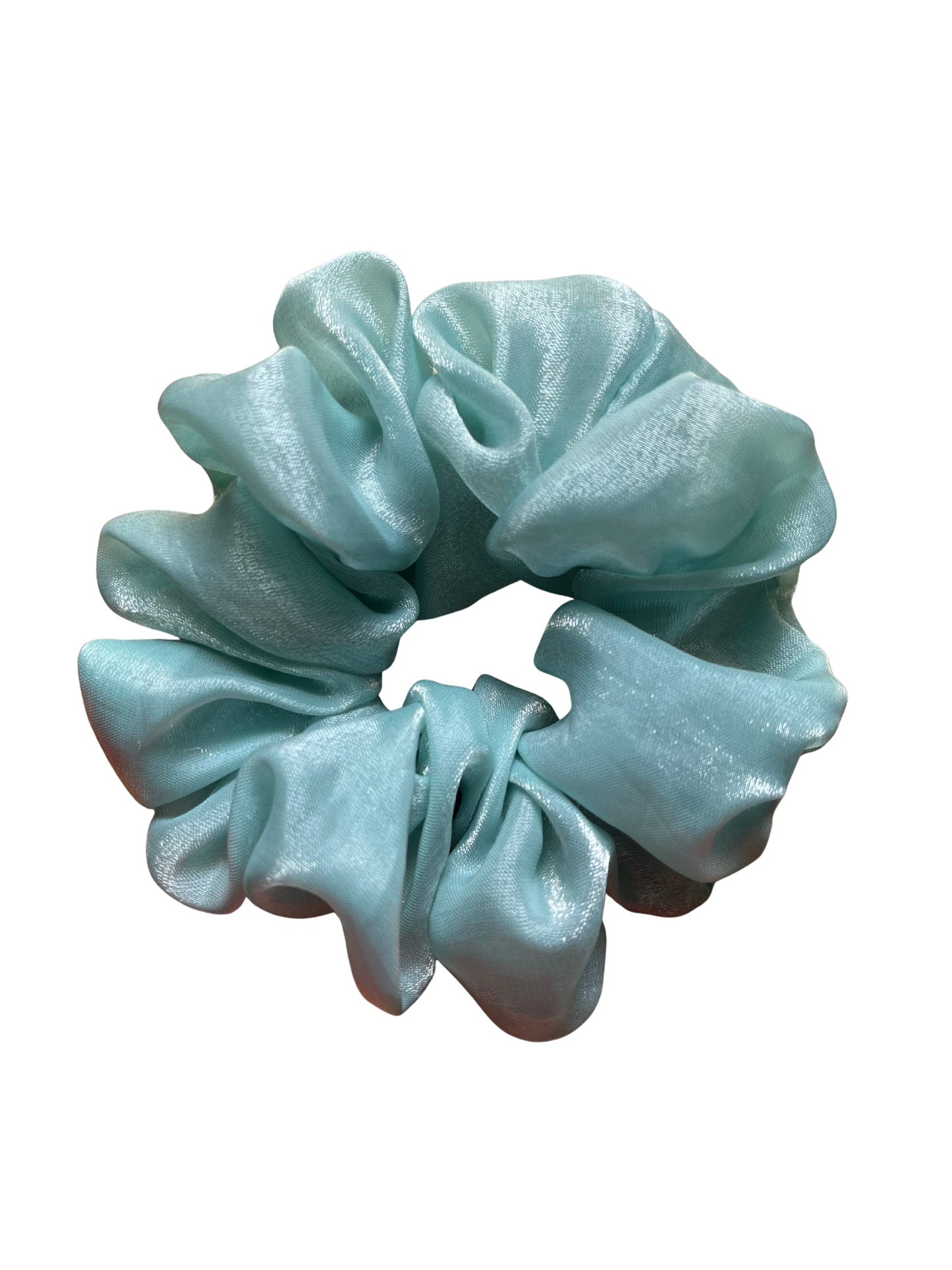 Pale Teal Silk Scrunchie