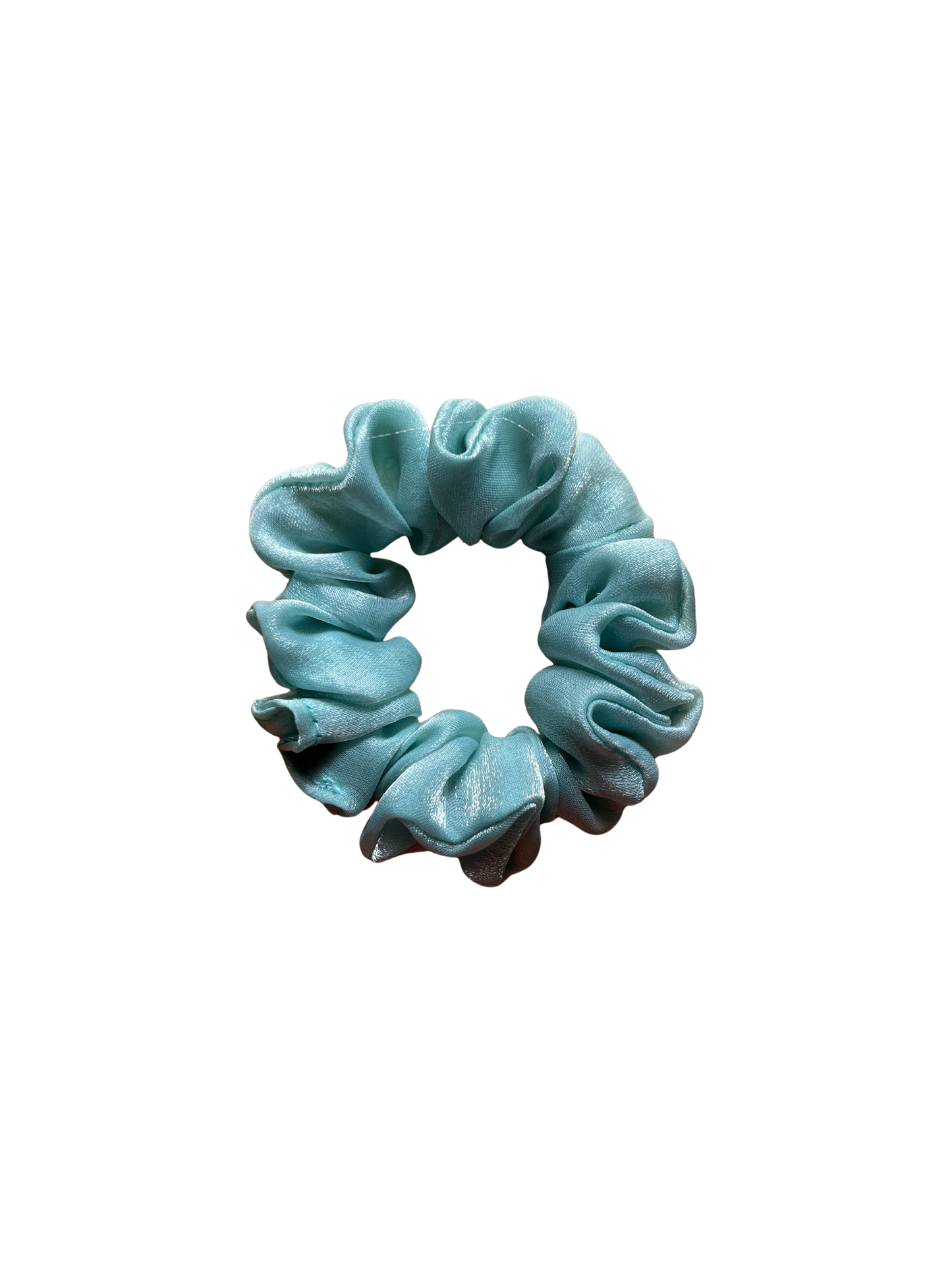Pale Teal Silk Scrunchie