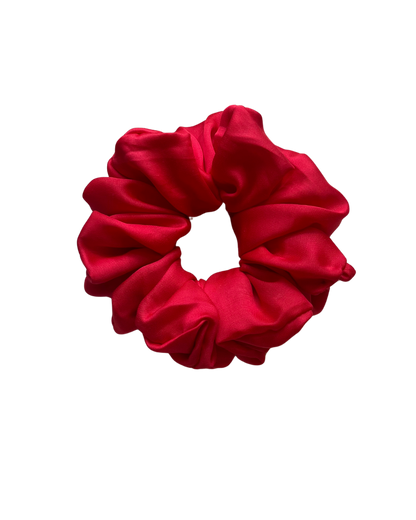 Red Polyester Scruchie