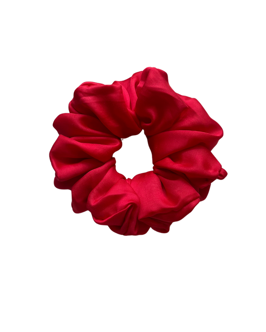Red Polyester Scruchie