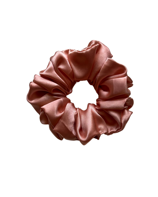 Pastel Orange Satin Scrunchie