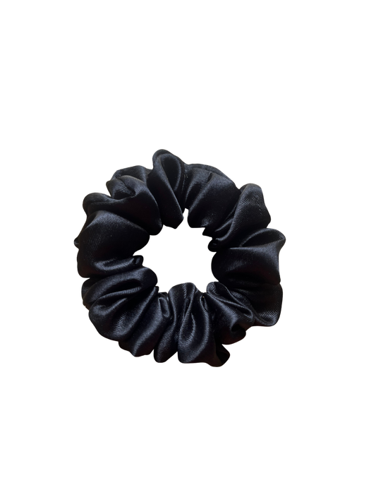 Black Satin Scrunchie