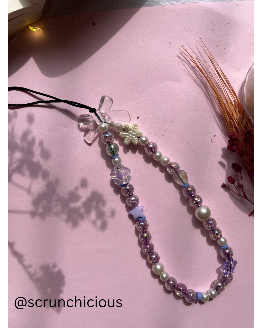 Lavendar phone charm