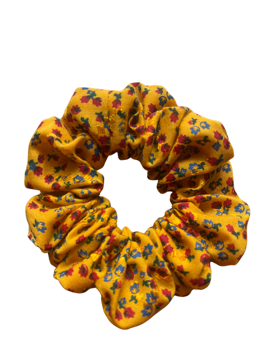 Cotton Yellow & Red Floral