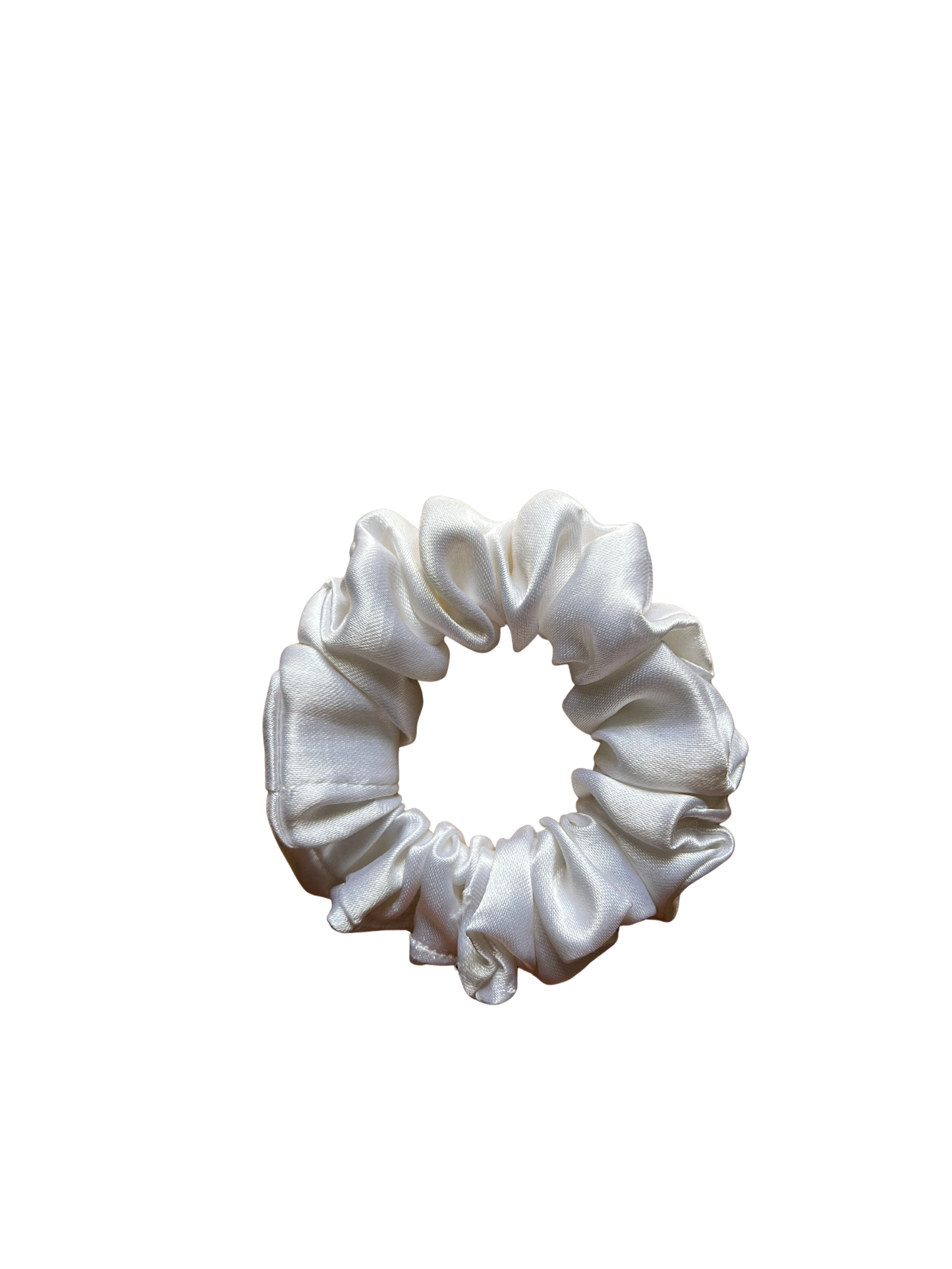 White Satin Scrunchie