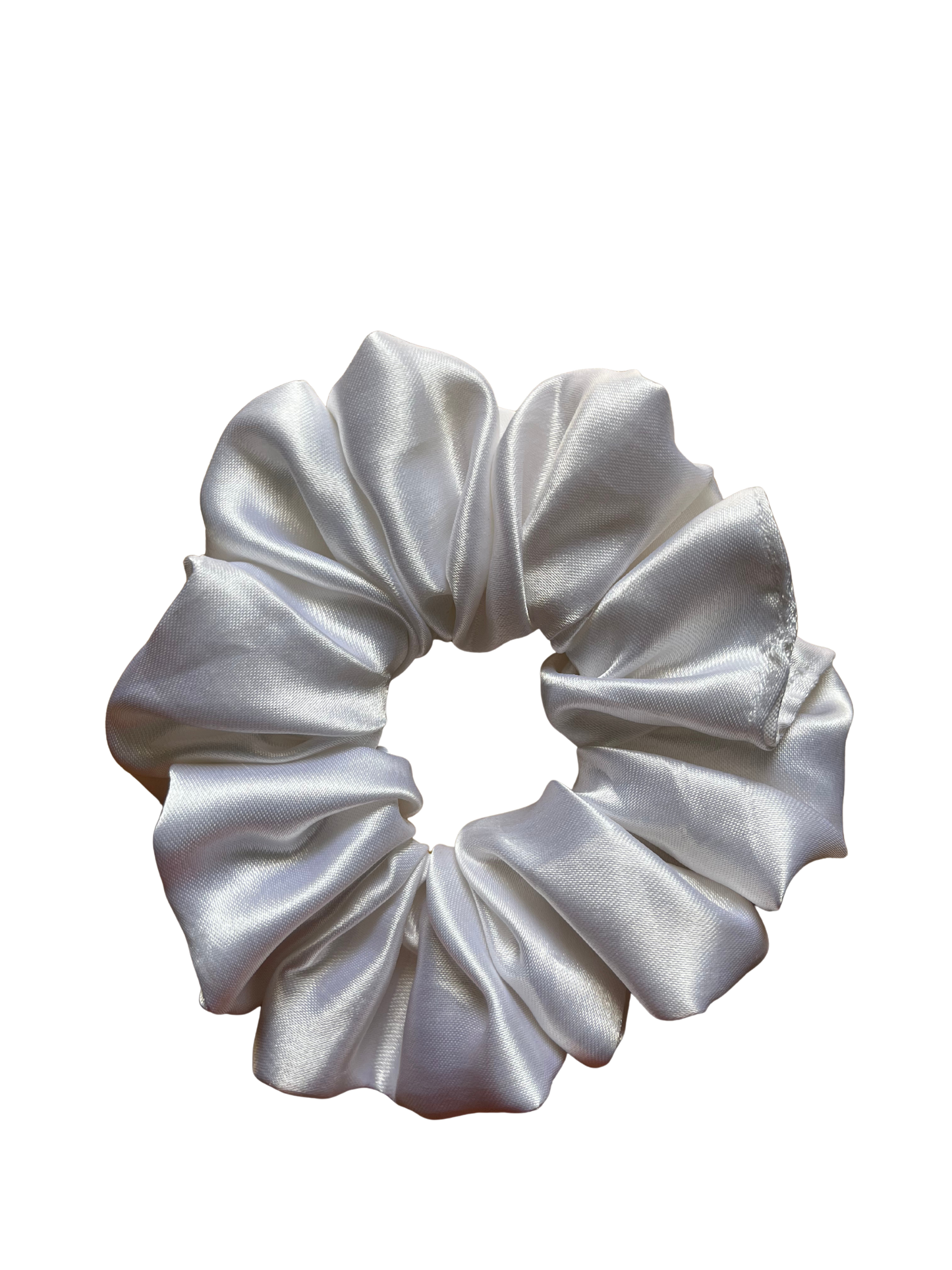 White Satin Scrunchie
