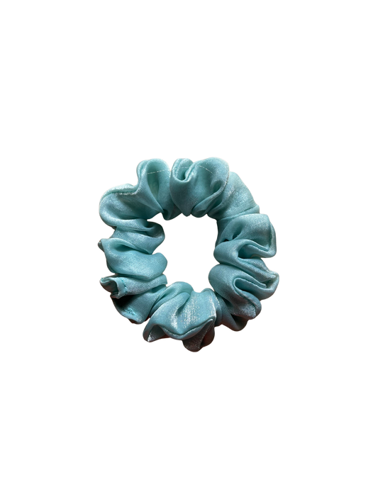 Pale Teal Silk Scrunchie
