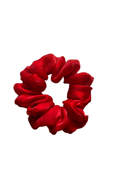 Red Silk Scrunchie