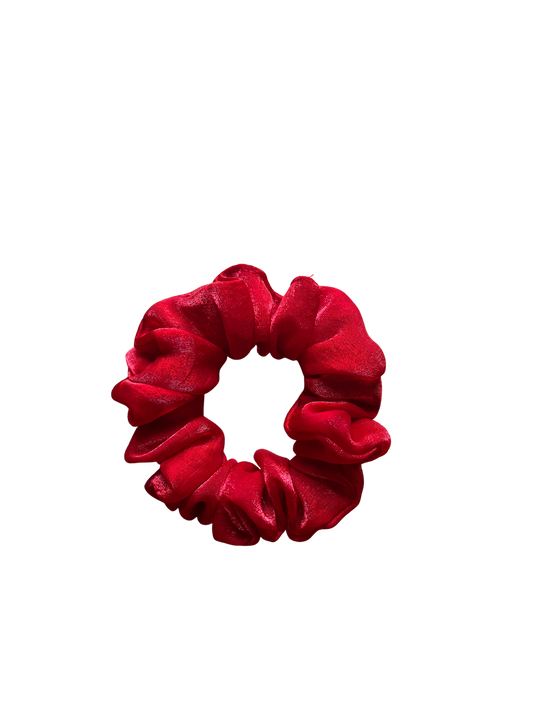 Red Silk Scrunchie